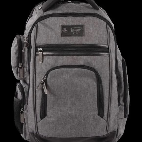 Penguin FLETCHER COLLECTION Grey CROSSH Laptop Backpack NWT - Picture 12 of 12